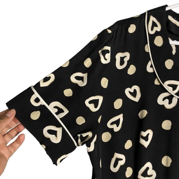 Elegance Paris Vintage Women's Polka Dot/Hearts Print Dress - Picture 4 of 8